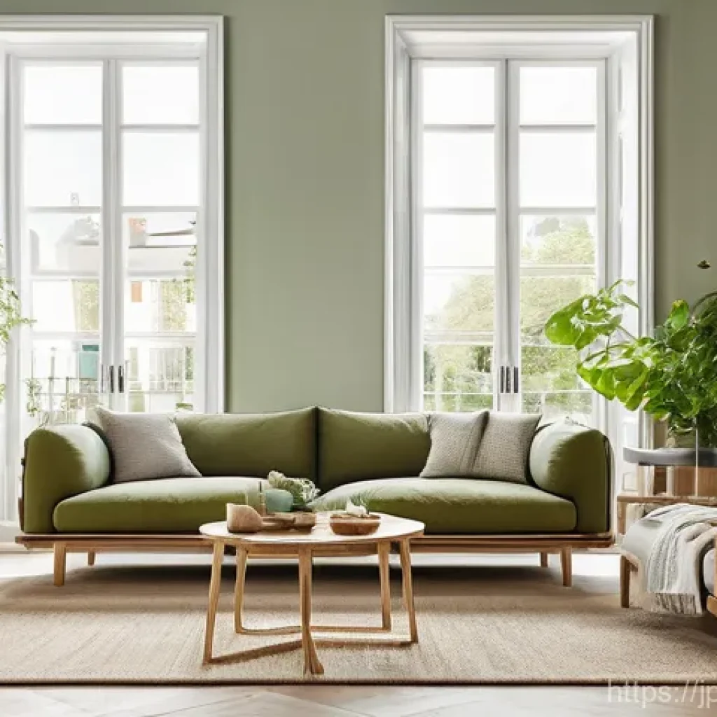 홈디자인 관련 서적 추천 - **Prompt: "A serene and inviting Nordic-style living room flooded with soft, natural daylight stream...